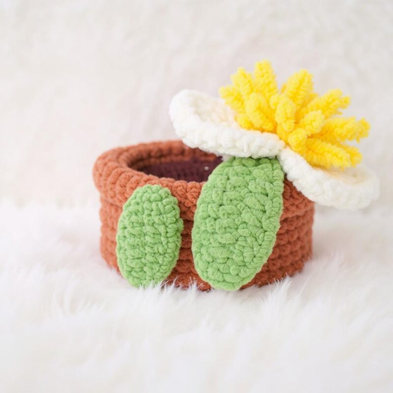Camellia Flower Pot Amigurumi Crochet Pattern - Charming DIY Potted Plant - Instant Download PDF - Image 4