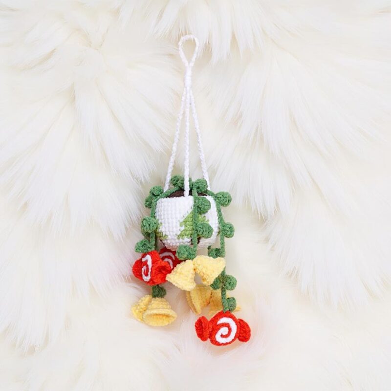Candy Cane Bell Basket Amigurumi Crochet Pattern - Festive DIY Holiday Decor - Instant Download PDF - Image 2