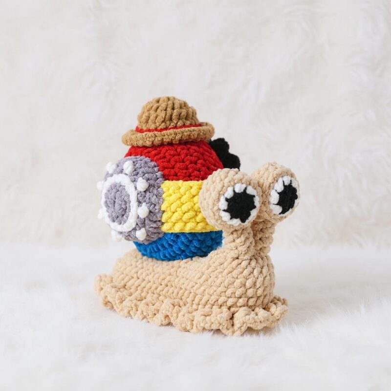 Captain Snail Amigurumi Crochet Pattern - Adorable DIY Stuffed Animal Toy - Instant Download PDF