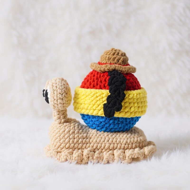 Captain Snail Amigurumi Crochet Pattern - Adorable DIY Stuffed Animal Toy - Instant Download PDF - Image 3