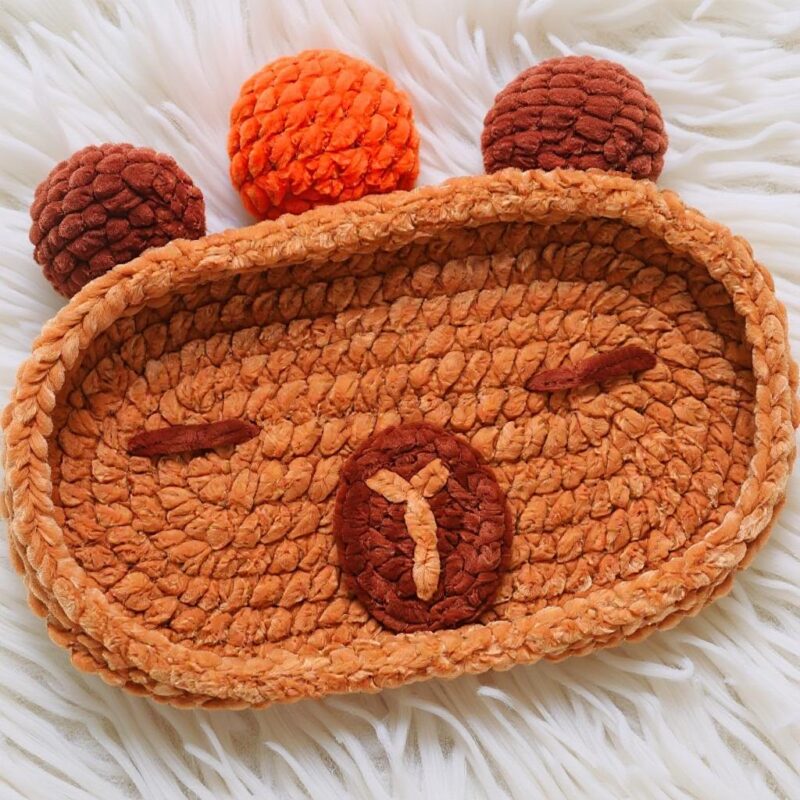 Capybara Eyeglass Holder Amigurumi Crochet Pattern - Adorable DIY Desk Accessory - Instant Download PDF - Image 4