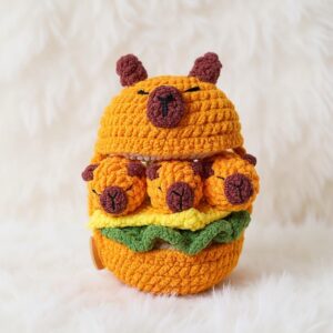 Capyburger Amigurumi Crochet Pattern - Adorable DIY Stuffed Animal Toy - Instant Download PDF