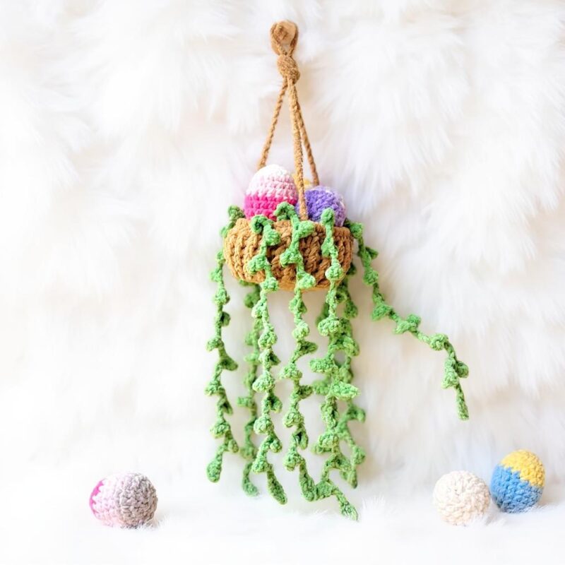 Easter Egg Basket Car Hanger Amigurumi Crochet Pattern - Cute DIY Easter Decor - Instant Download PDF - Image 2