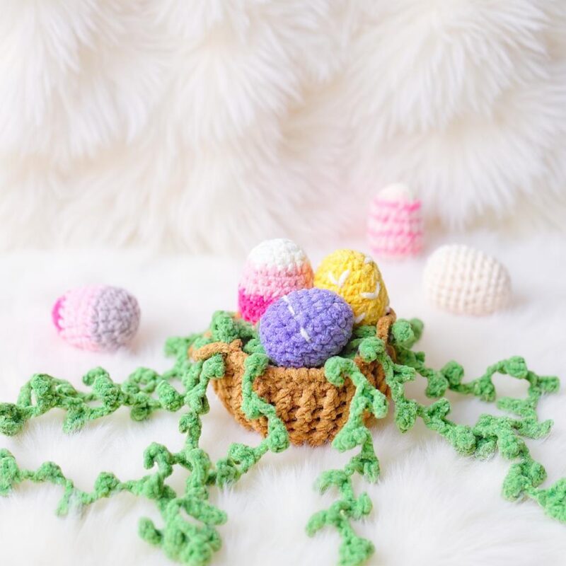 Easter Egg Basket Car Hanger Amigurumi Crochet Pattern - Cute DIY Easter Decor - Instant Download PDF - Image 4