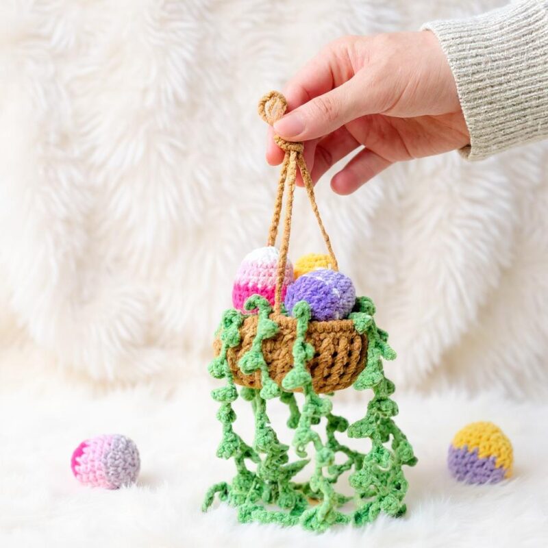 Easter Egg Basket Car Hanger Amigurumi Crochet Pattern - Cute DIY Easter Decor - Instant Download PDF - Image 6
