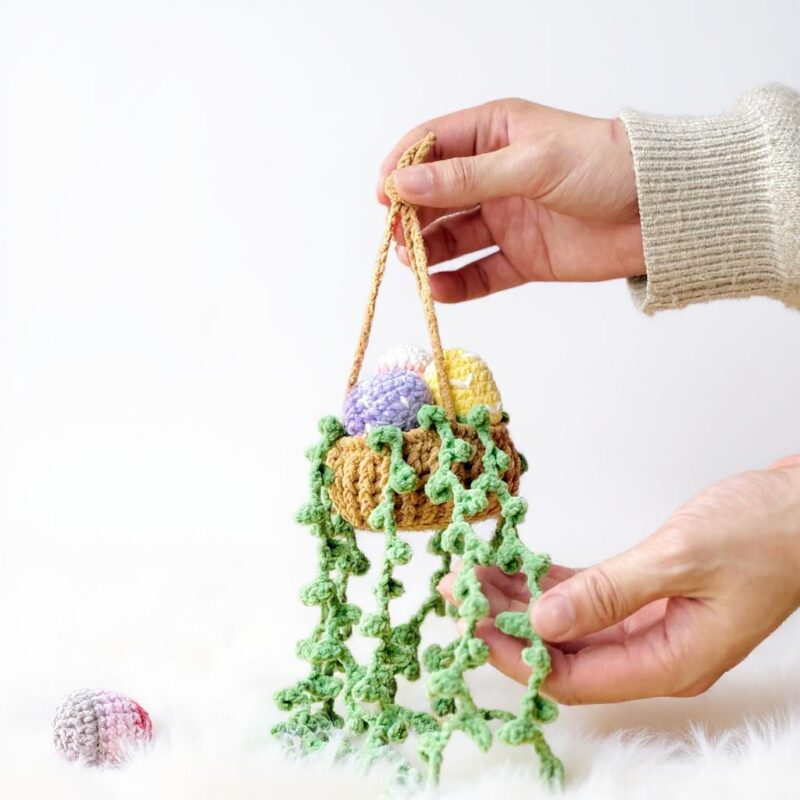 Easter Egg Basket Car Hanger Amigurumi Crochet Pattern - Cute DIY Easter Decor - Instant Download PDF - Image 7