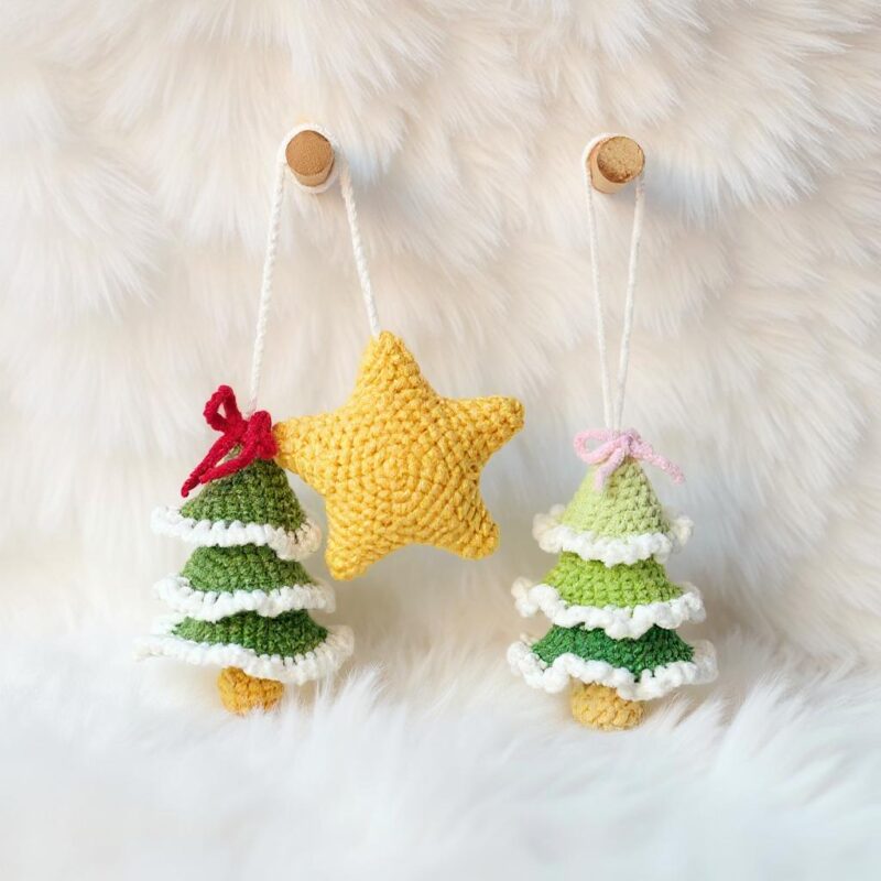 Christmas Tree Amigurumi Crochet Pattern - Festive DIY Car Hanging Ornament - Instant Download PDF - Image 2