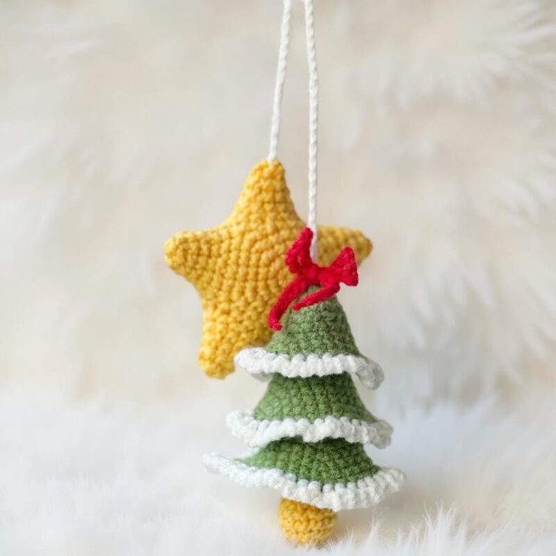 Christmas Tree Amigurumi Crochet Pattern - Festive DIY Car Hanging Ornament - Instant Download PDF - Image 5