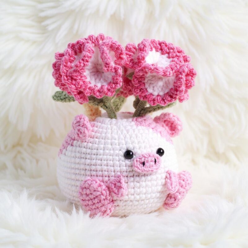 Carnation Cow Pot Amigurumi Crochet Pattern - Adorable DIY Stuffed Animal Toy - Instant Download PDF - Image 2