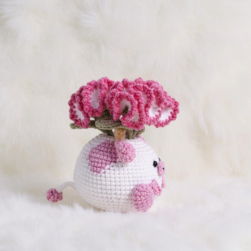 Carnation Cow Pot Amigurumi Crochet Pattern - Adorable DIY Stuffed Animal Toy - Instant Download PDF - Image 5