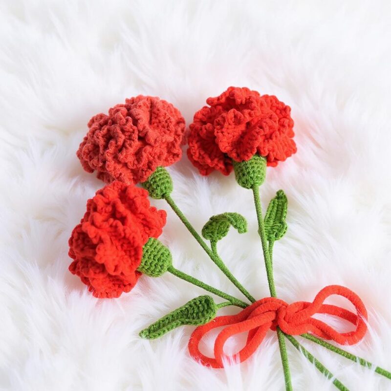 Carnation Flower Amigurumi Crochet Pattern - Beautiful DIY Flower Bouquet - Instant Download PDF - Image 2