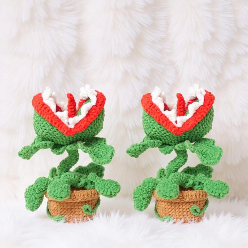 Carnivorous Plant Amigurumi Crochet Pattern - Whimsical DIY Potted Plant - Instant Download PDF