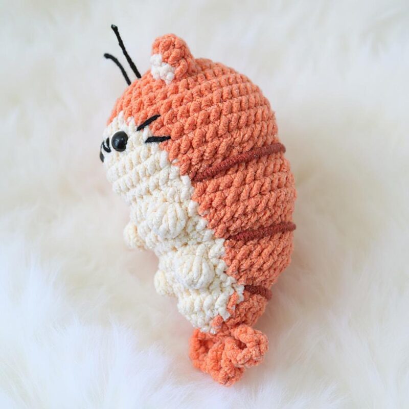 Fried Shrimp Cat Amigurumi Crochet Pattern - Adorable DIY Stuffed Animal Toy - Instant Download PDF - Image 4