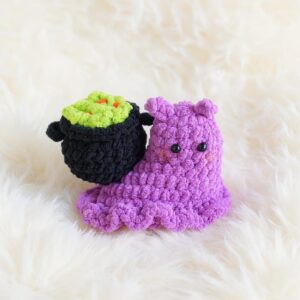 Cauldron Snail Amigurumi Crochet Pattern - Magical DIY Stuffed Animal Toy - Instant Download PDF