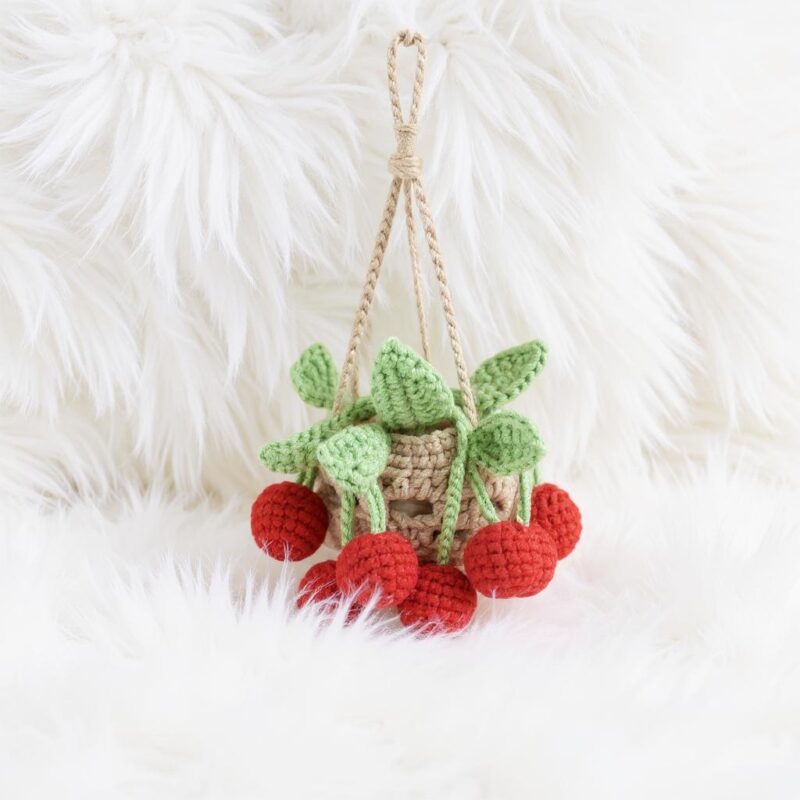 Cherry Basket Amigurumi Crochet Pattern - Adorable DIY Play Food & Decor - Instant Download PDF - Image 2