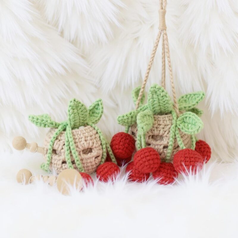 Cherry Basket Amigurumi Crochet Pattern - Adorable DIY Play Food & Decor - Instant Download PDF - Image 3