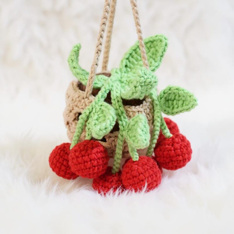 Cherry Basket Amigurumi Crochet Pattern - Adorable DIY Play Food & Decor - Instant Download PDF - Image 4