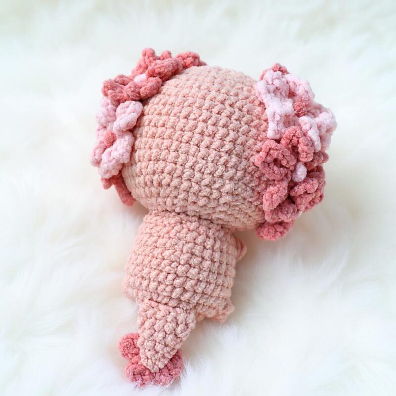Cherry Blossom Axolotl Amigurumi Crochet Pattern - Adorable DIY Stuffed Animal Toy - Instant Download PDF - Image 4