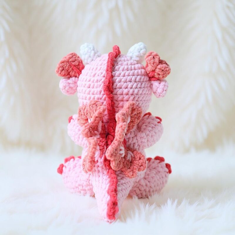 Cherry Blossom Dragon Amigurumi Crochet Pattern - Whimsical DIY Stuffed Animal Toy - Instant Download PDF - Image 5