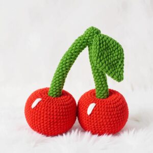 Sweet Cherry Pillow Amigurumi Crochet Pattern - Cute DIY Home Decor - Instant Download PDF