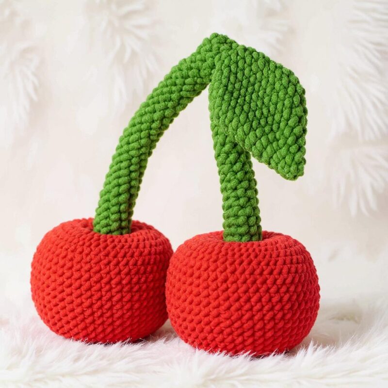 Sweet Cherry Pillow Amigurumi Crochet Pattern - Cute DIY Home Decor - Instant Download PDF - Image 2