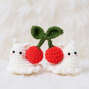 Cherry Snail Amigurumi Crochet Pattern - No-Sew - DIY Stuffed Animal Toy - Instant Download PDF