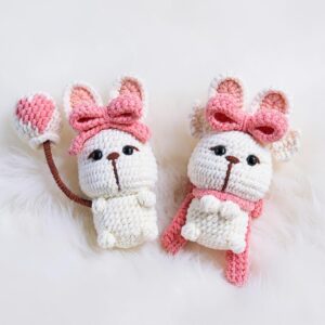 Chibi Puff Bunnies Amigurumi Crochet Pattern Bundle - Adorable DIY Stuffed Animal Toys - Instant Download PDF