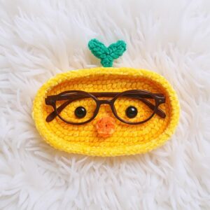 Chicken Amigurumi Crochet Pattern - Adorable DIY Eyeglasses Holder - Instant Download PDF