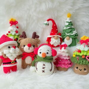 Christmas Character Bundle (7-in-1) Amigurumi Crochet Pattern - Adorable DIY Holiday Toys - Instant Download PDF
