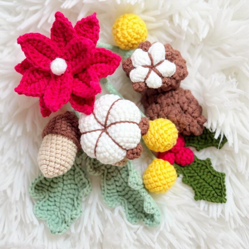 Christmas Cheer Bouquet Amigurumi Crochet Pattern - Festive DIY Holiday Flowers - Instant Download PDF - Image 5