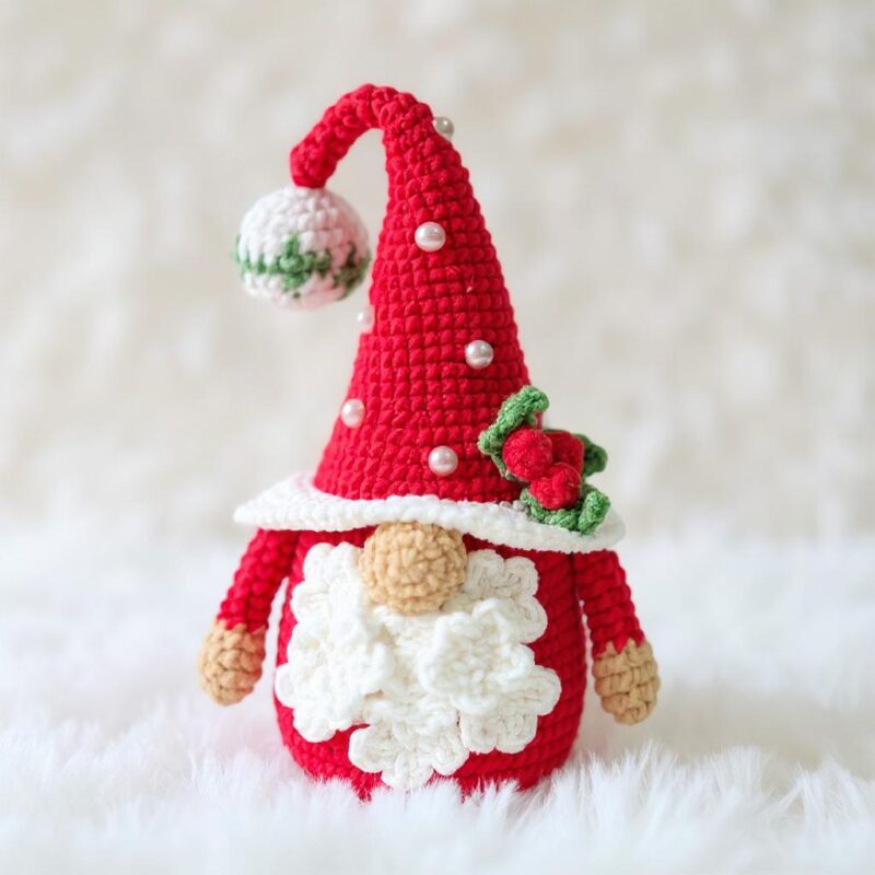 Christmas Gnome Amigurumi Crochet Pattern - Adorable DIY Holiday Decor - Instant Download PDF - Image 4
