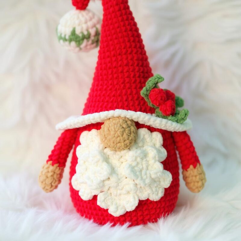 Christmas Gnome Amigurumi Crochet Pattern - Adorable DIY Holiday Decor - Instant Download PDF - Image 5