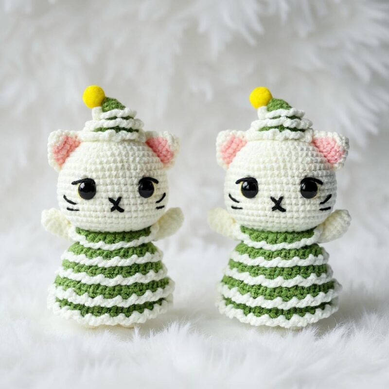 Christmas Tree Cat Amigurumi Crochet Pattern - Adorable DIY Stuffed Animal Toy - Instant Download PDF