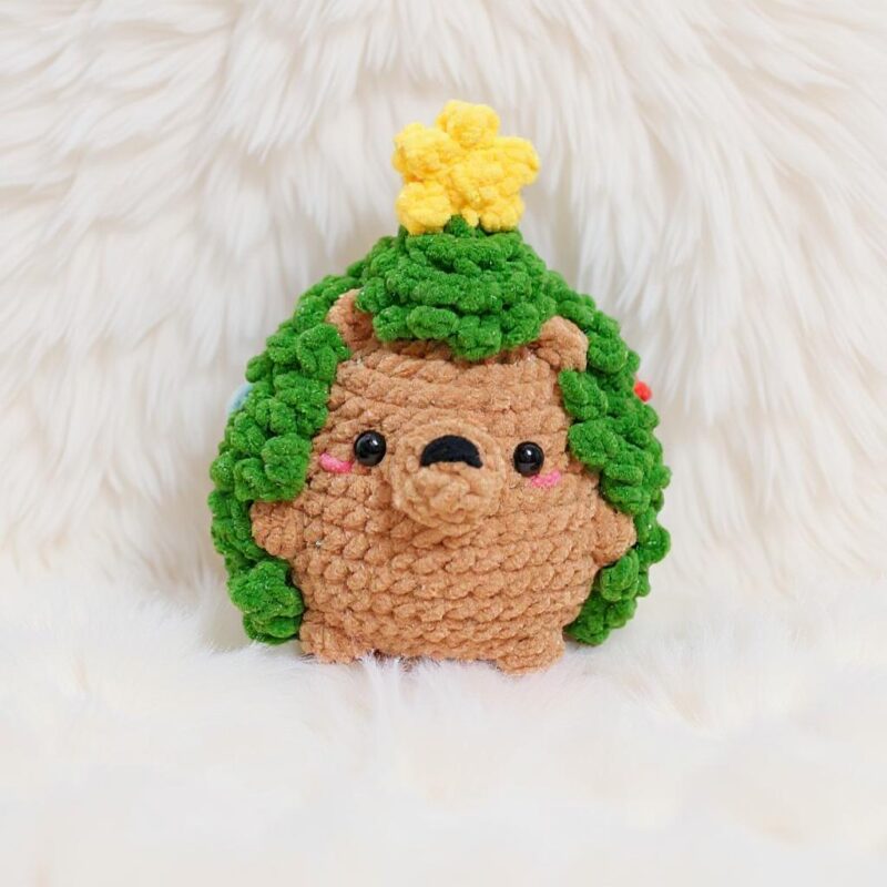 Christmas Tree Hedgehog Amigurumi Crochet Pattern - Adorable DIY Stuffed Animal Toy - Instant Download PDF - Image 2
