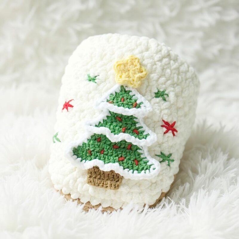 Christmas Tree Crochet Pattern - Festive DIY Cozy Slippers - Instant Download PDF - Image 3