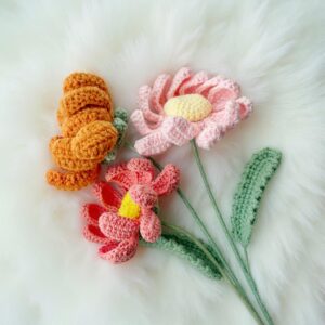 Chrysanthemum Flower Amigurumi Crochet Pattern - Beautiful DIY Crochet Bouquet - Instant Download PDF