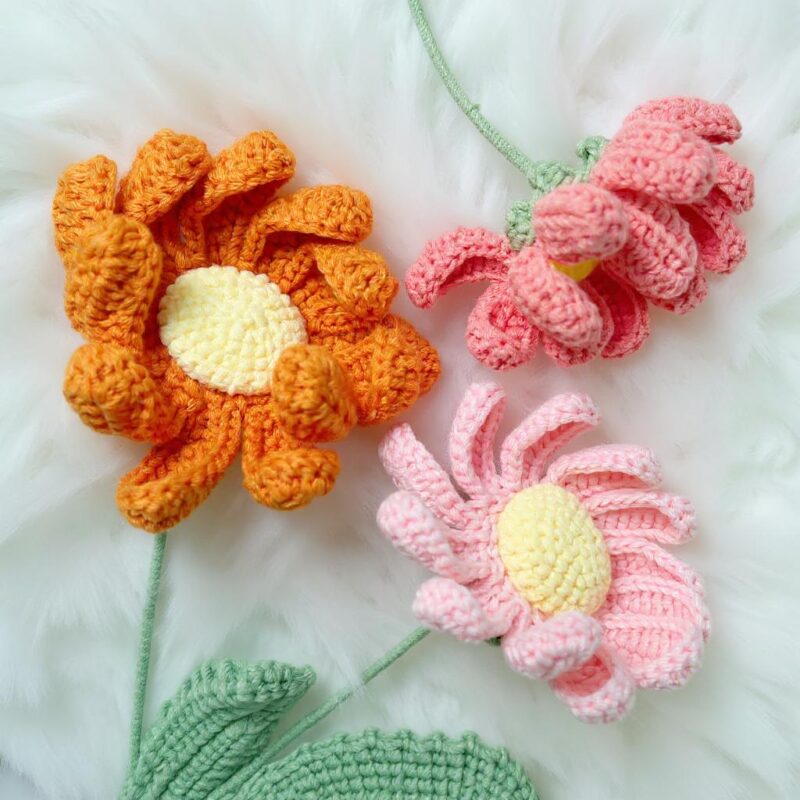 Chrysanthemum Flower Amigurumi Crochet Pattern - Beautiful DIY Crochet Bouquet - Instant Download PDF - Image 2