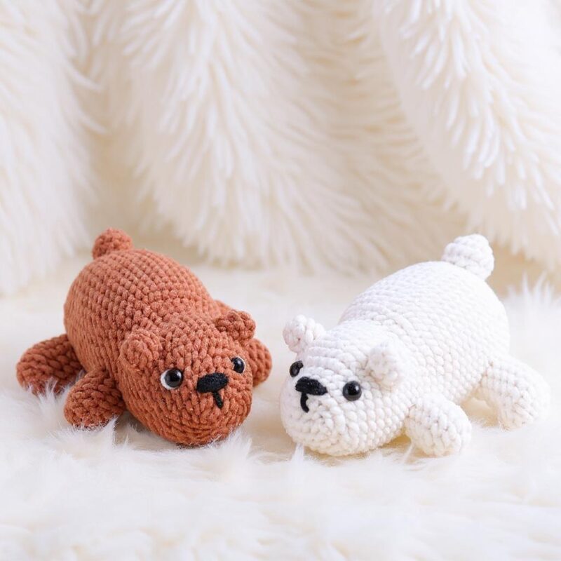 Chubby Bear Amigurumi Crochet Pattern - Adorable DIY Stuffed Animal Toy - Instant Download PDF
