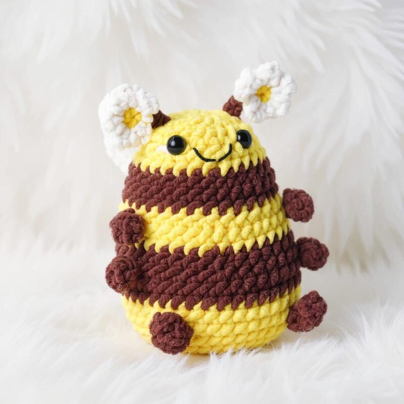 Chubby Bee Amigurumi Crochet Pattern - Adorable DIY Stuffed Animal Toy - Instant Download PDF