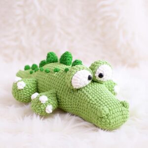 Chubby Crocodile Amigurumi Crochet Pattern - Adorable DIY Stuffed Animal Toy - Instant Download PDF