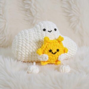 Sun and Cloud Amigurumi Crochet Pattern - Adorable DIY Stuffed Toys - Instant Download PDF