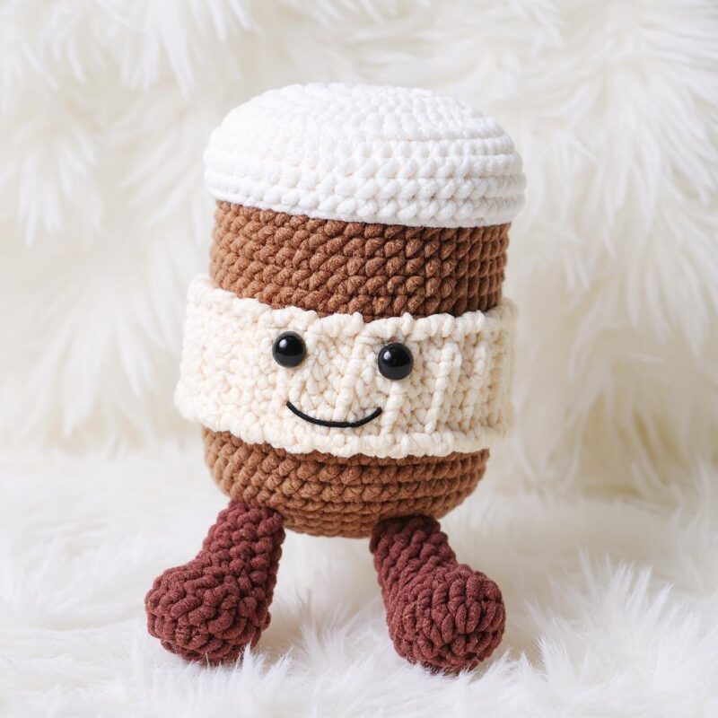 Coffee Cup Amigurumi Crochet Pattern - Cozy DIY Stuffed Toy - Instant Download PDF - Image 2