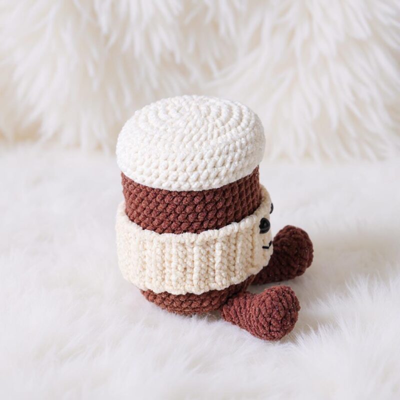 Coffee Cup Amigurumi Crochet Pattern - Cozy DIY Stuffed Toy - Instant Download PDF - Image 4
