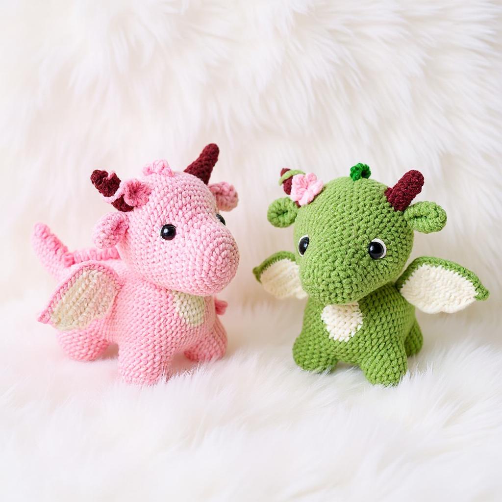 Dragon Amigurumi Crochet Pattern Bundle - Colorful DIY Stuffed Animal Toys - Instant Download PDF
