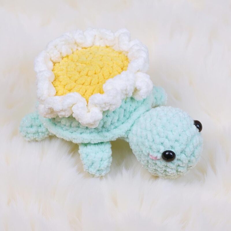 Daisy Back Turtle Amigurumi Crochet Pattern - Adorable No-Sew - DIY Stuffed Animal Toy - Instant Download PDF - Image 3