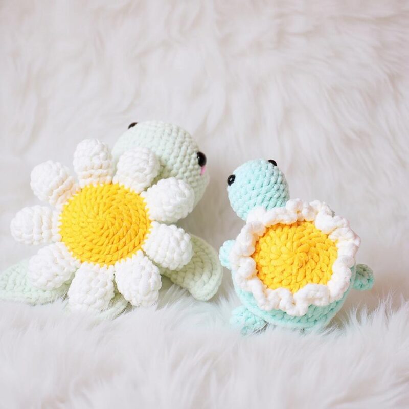 Daisy Back Turtle Amigurumi Crochet Pattern - Adorable No-Sew - DIY Stuffed Animal Toy - Instant Download PDF - Image 4