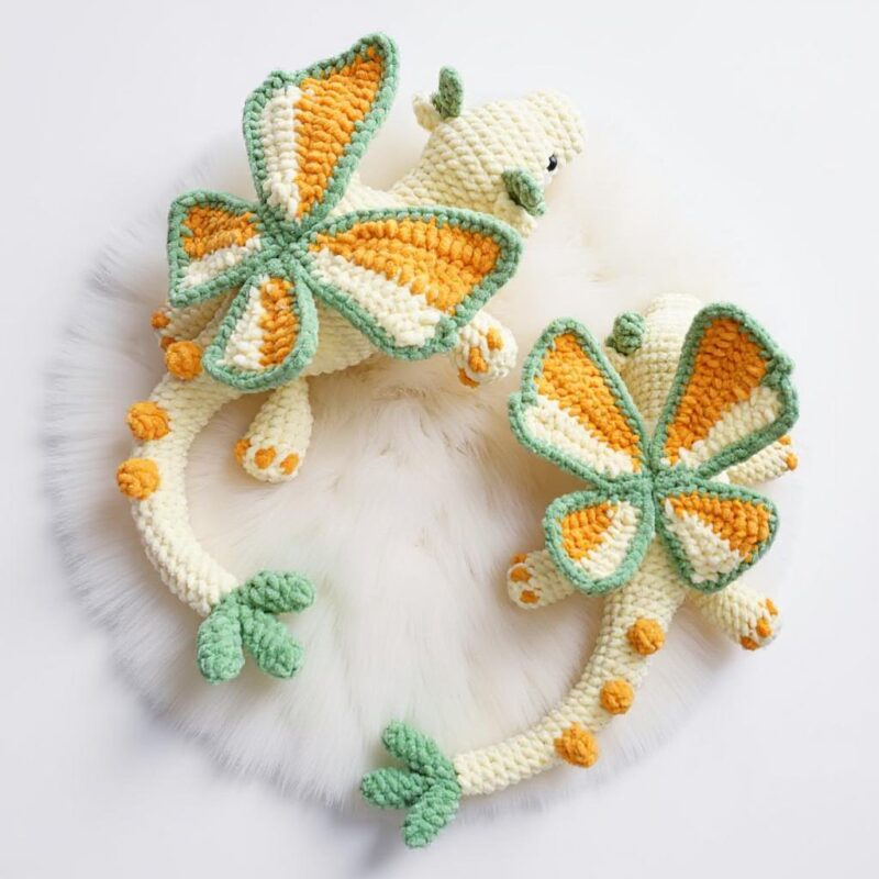 Petal Wing Dragons Amigurumi Crochet Pattern - Whimsical 2-in-1 Combo - DIY Stuffed Animal Toy - Instant Download PDF - Image 5