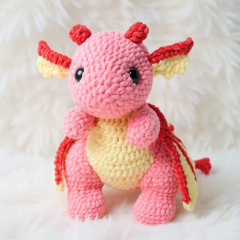 Rosie the Dragon & Baby Amigurumi Crochet Pattern - Adorable DIY Stuffed Animal Toy - Instant Download PDF - Image 3