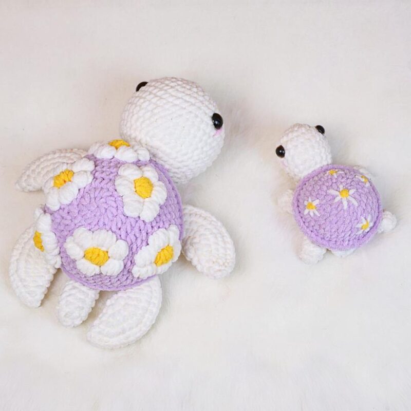Spring Blossom Turtle Amigurumi Crochet Pattern - No-Sew - DIY Stuffed Animal Toy - Instant Download PDF