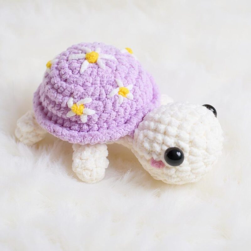 Spring Blossom Turtle Amigurumi Crochet Pattern - No-Sew - DIY Stuffed Animal Toy - Instant Download PDF - Image 3